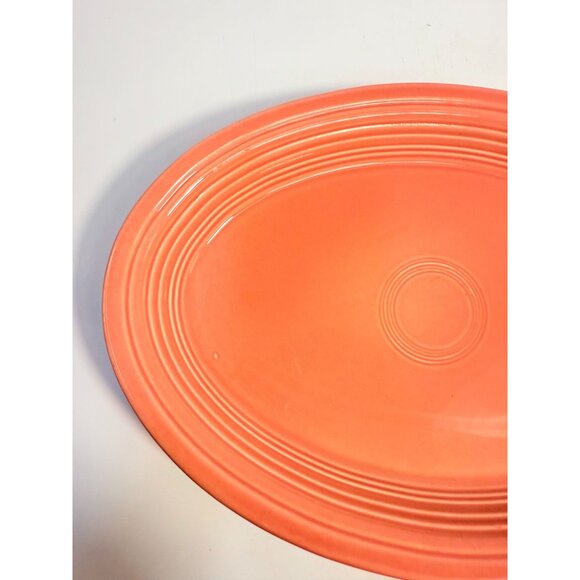 Fiestaware Rose Pink Oval Serving Platter Fiesta Plate Dish 13.5" Vintage Large - Picture 5 of 16